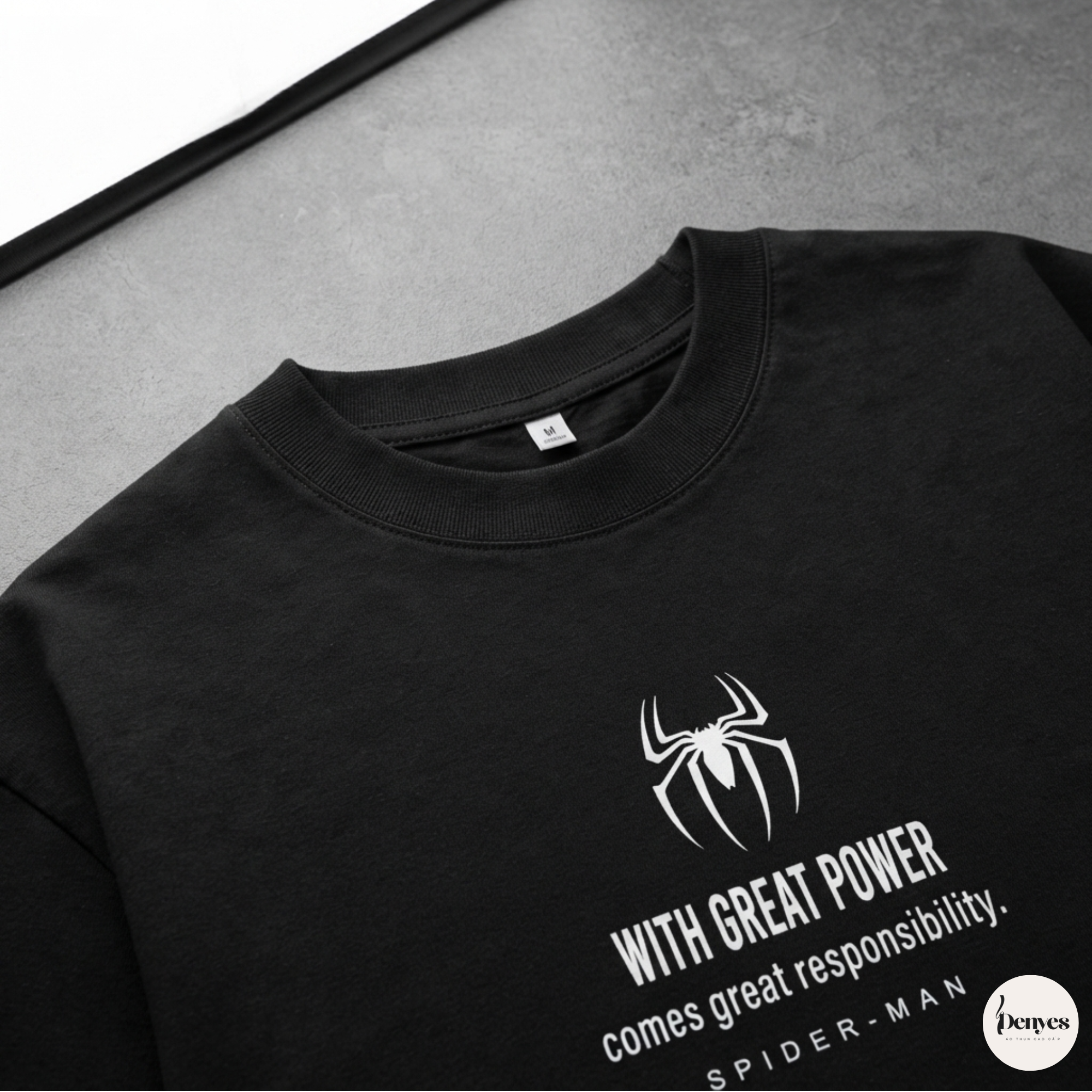 Áo Thun Spider-Man Comic – With Great Power | Boxy Tee 250GSM 4