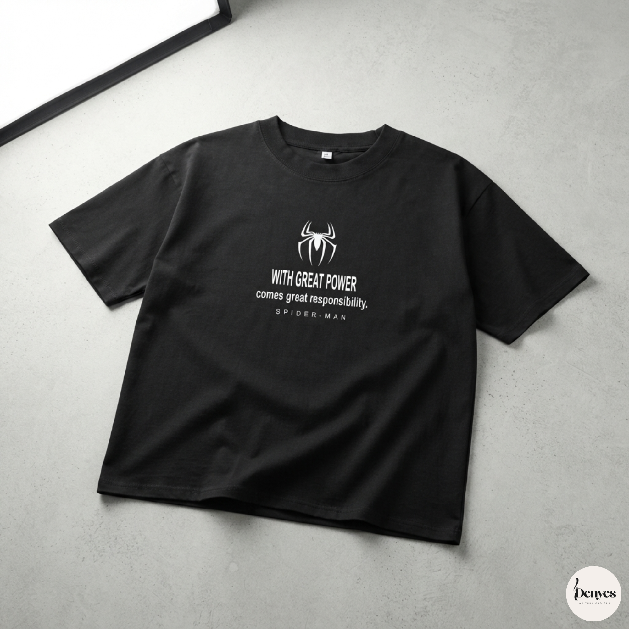 Áo Thun Spider-Man Comic – With Great Power | Boxy Tee 250GSM 2